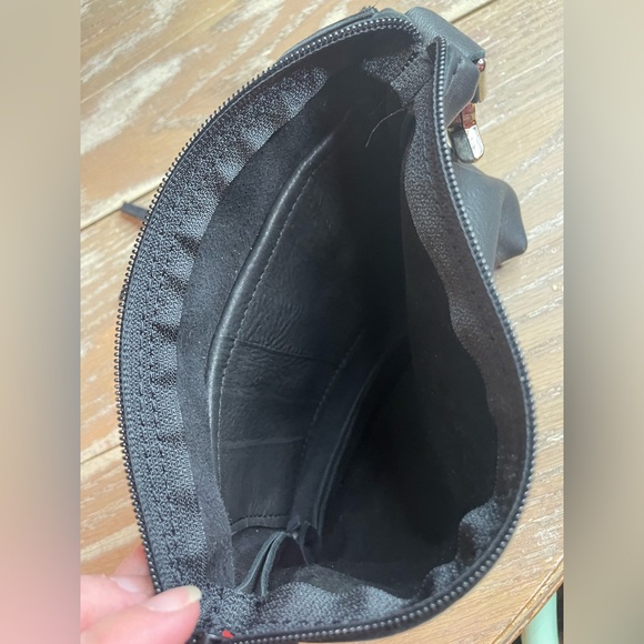 Handmade Black SUPER SOFT Genuine Leather Clip On Hip Bag Fanny Pack Motorcycle - Picture 8 of 13